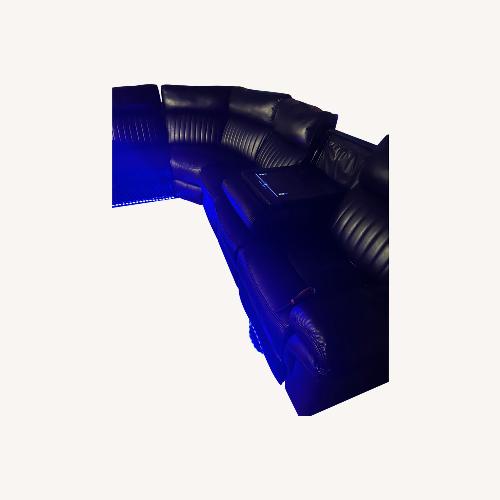 Used Black Leather 3+ Piece Sectional for sale on AptDeco