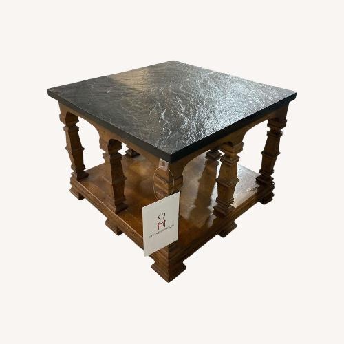 Used Drexel Heritage Vintage MCM Stone Top Side Table for sale on AptDeco