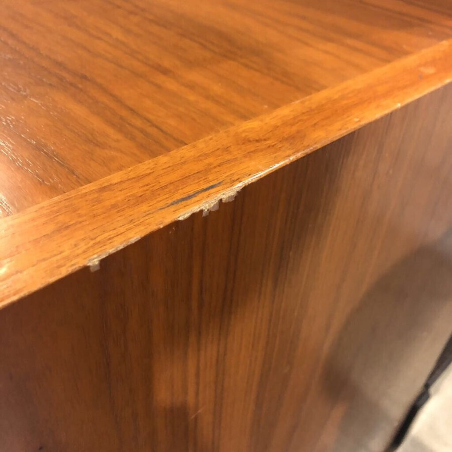 Vintage Danish Teak Lockable W File Drawers Desk - image-12