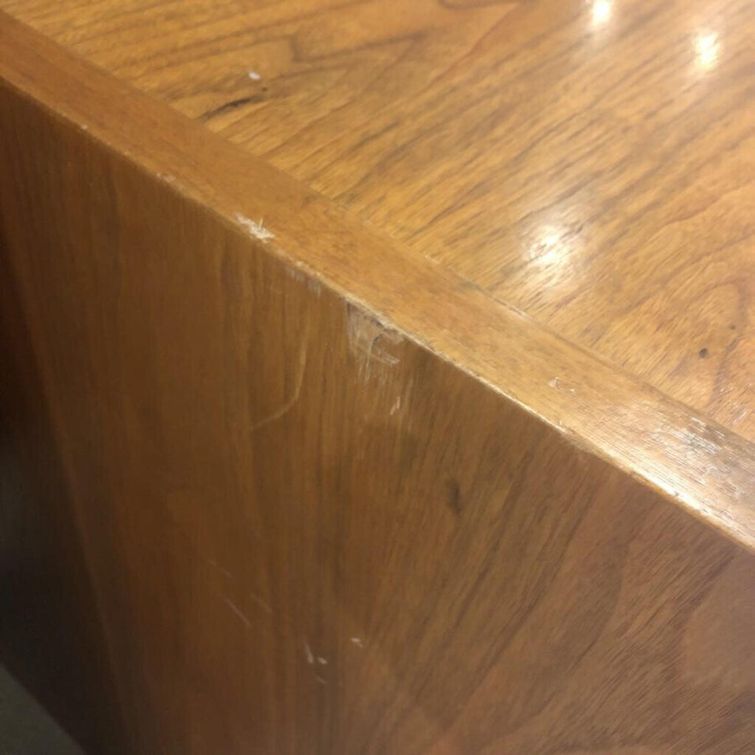 Vintage Danish Teak Lockable W File Drawers Desk - image-7