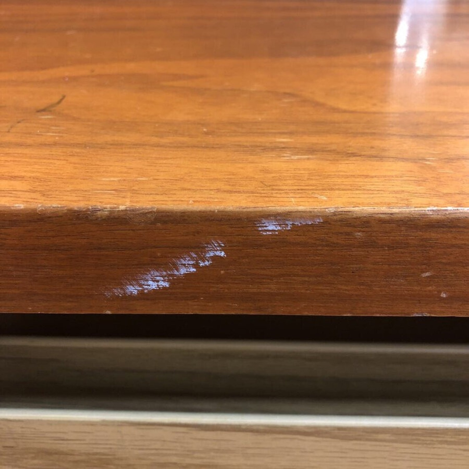 Vintage Danish Teak Lockable W File Drawers Desk - image-11