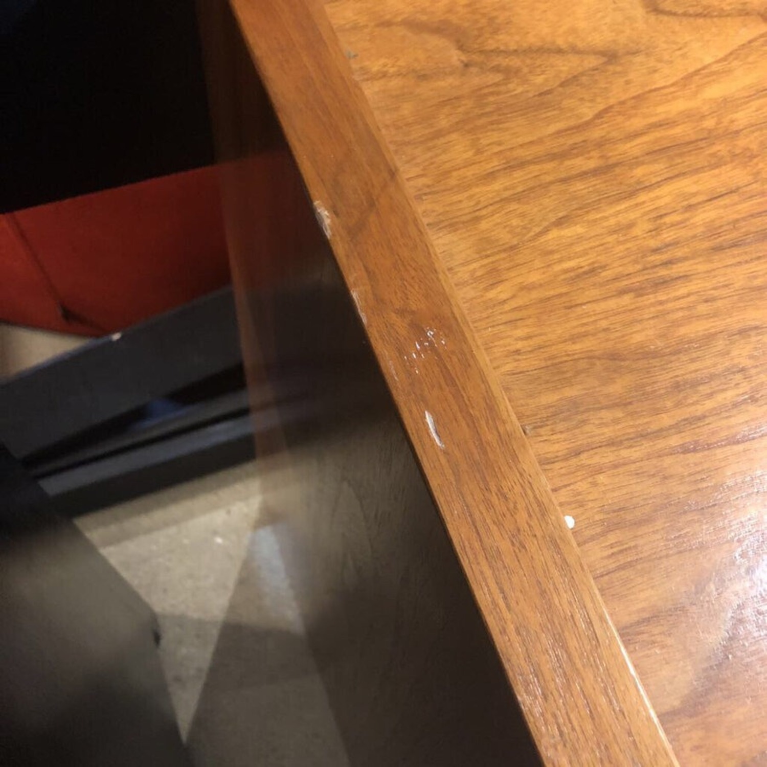 Vintage Danish Teak Lockable W File Drawers Desk - image-8