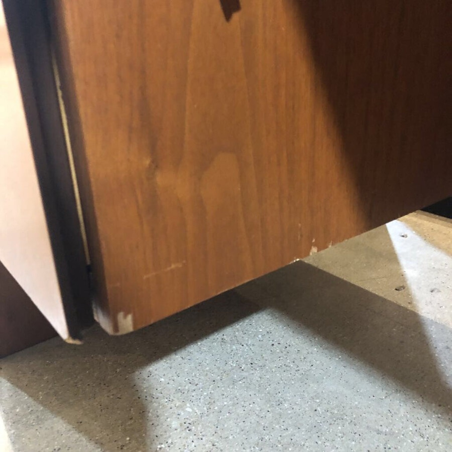 Vintage Danish Teak Lockable W File Drawers Desk - image-10