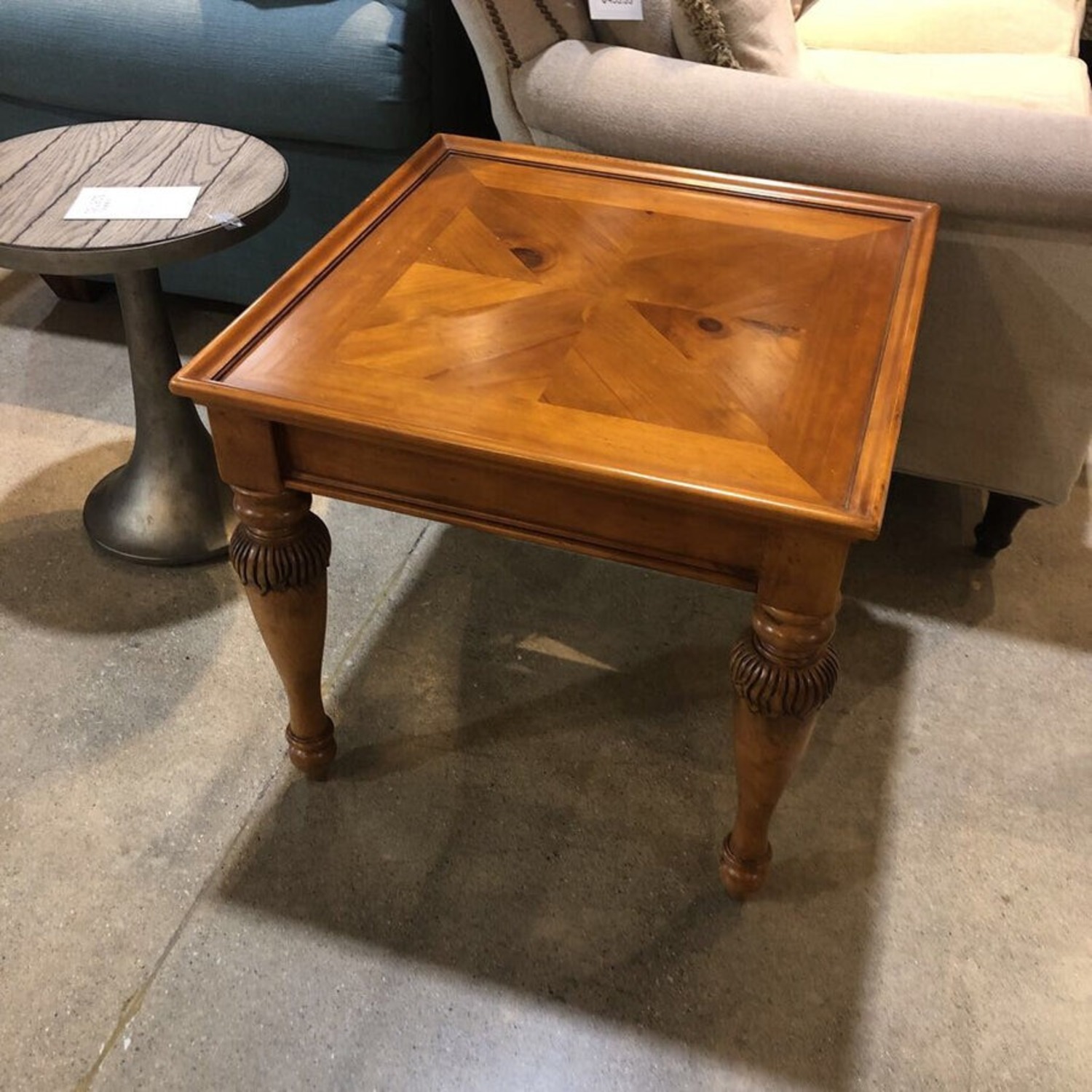 American Signature Warm Pine 1-Drawer Side Table - image-2