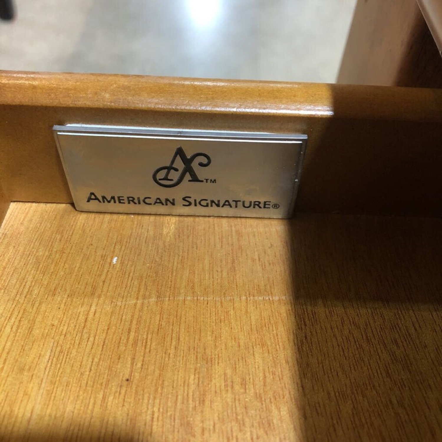 American Signature Warm Pine 1-Drawer Side Table - image-5