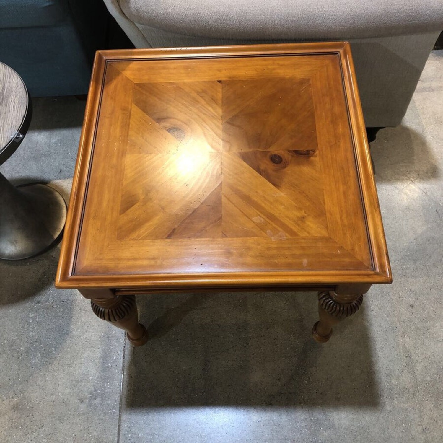 American Signature Warm Pine 1-Drawer Side Table - image-3