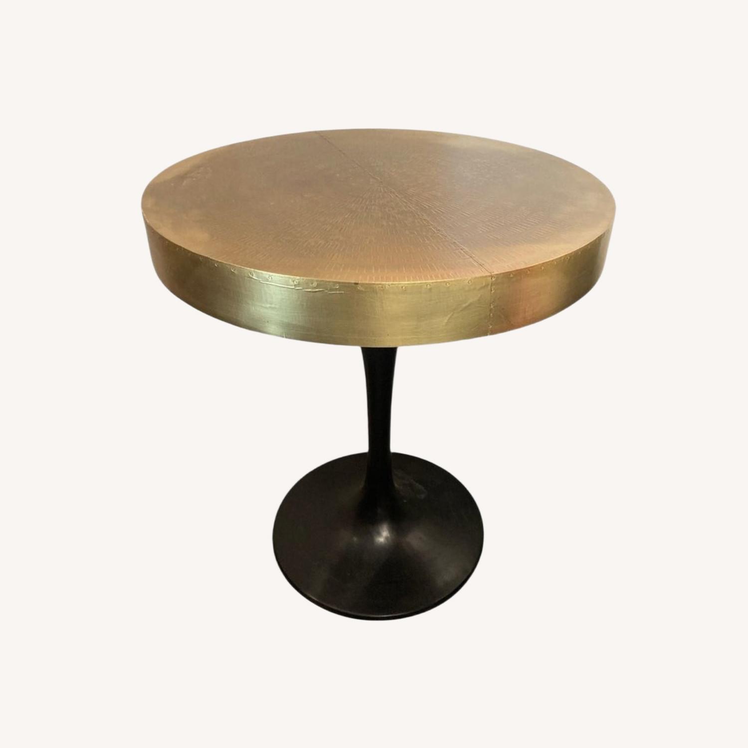 Daryl Gold Top Tulip Pedestal Side Table - image-0