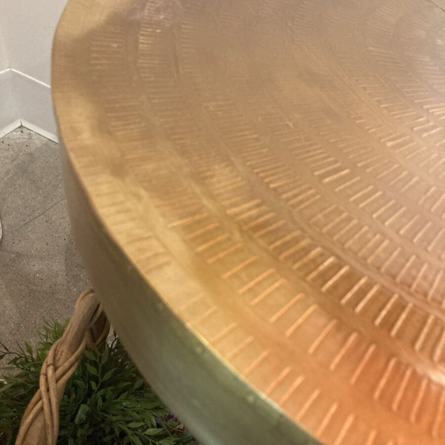 Daryl Gold Top Tulip Pedestal Side Table - image-5