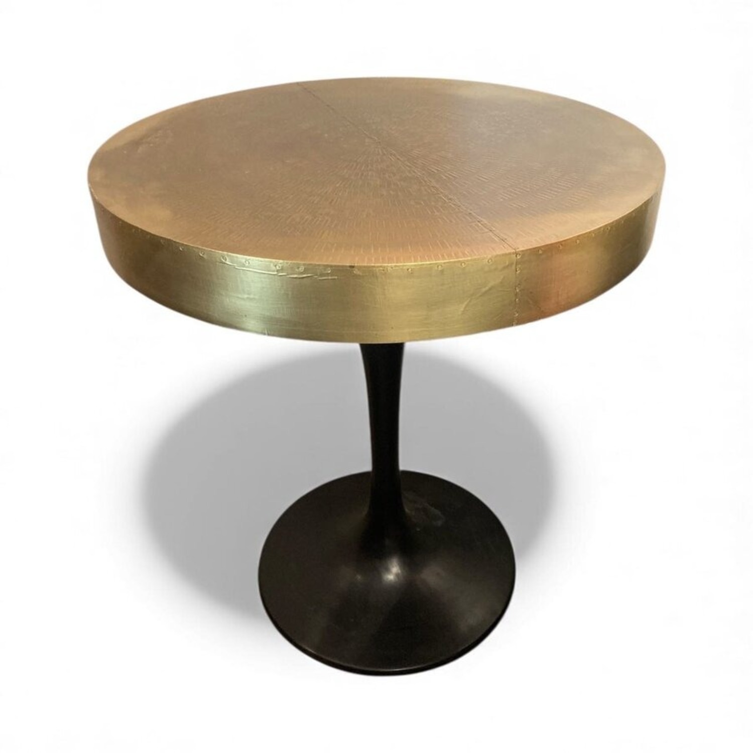 Daryl Gold Top Tulip Pedestal Side Table - image-1