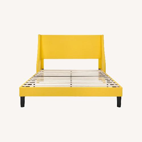 Used Yellow Queen Bed for sale on AptDeco