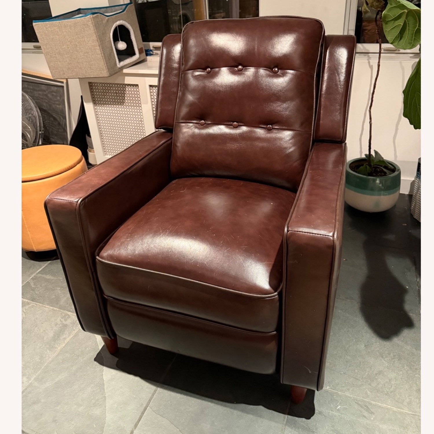 Abbyson Living Furniture Holloway Dark Brown Recliner - image-1