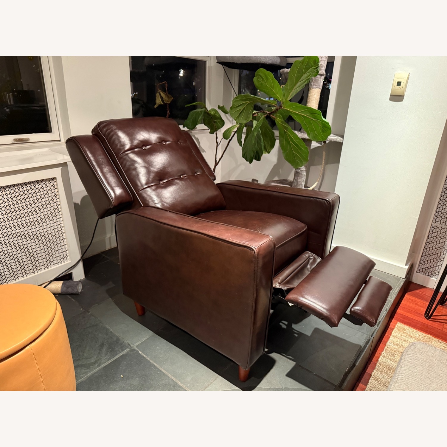 Abbyson Living Furniture Holloway Dark Brown Recliner - image-5