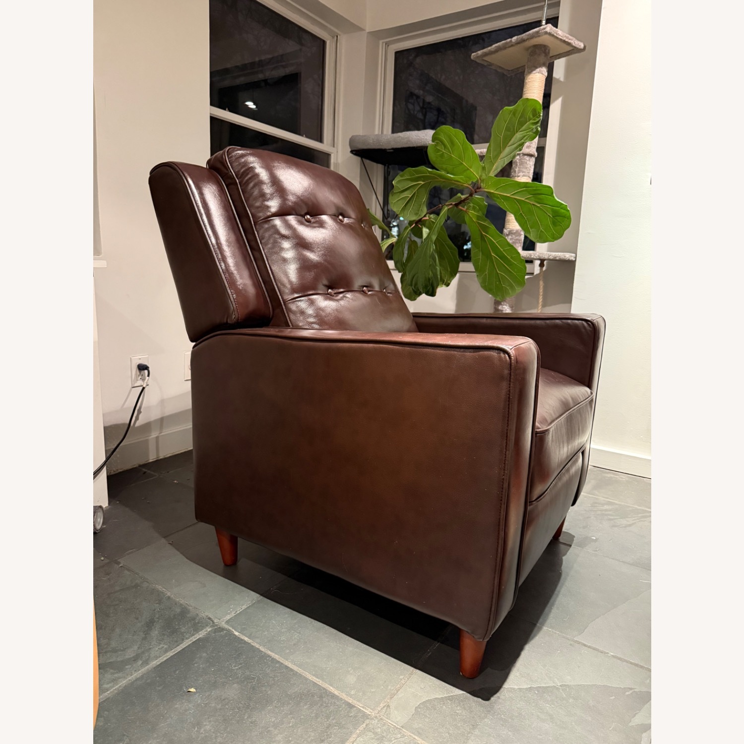 Abbyson Living Furniture Holloway Dark Brown Recliner - image-4