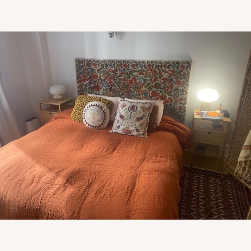 Used Light Gray Queen Bed for sale on AptDeco