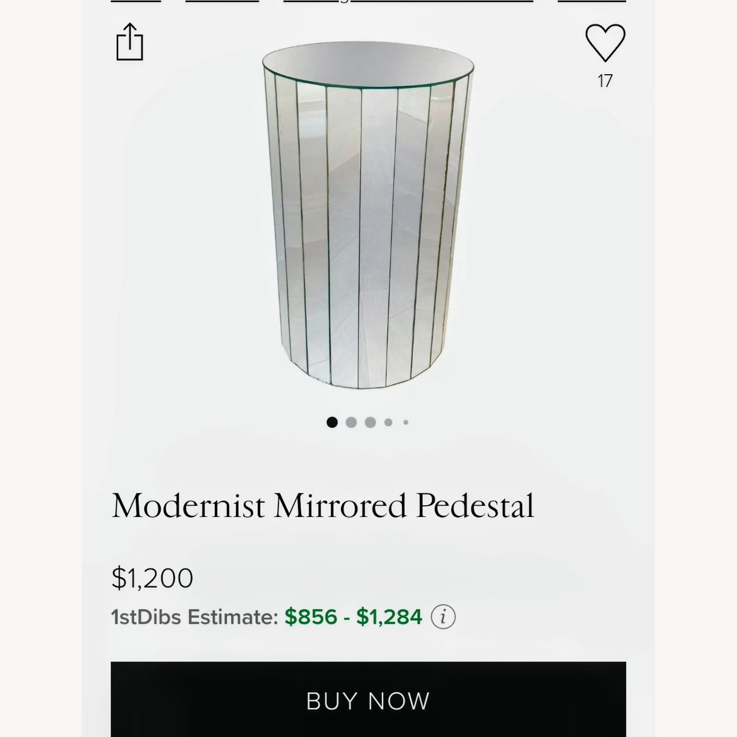 Mirrored Glass Side Table - image-3