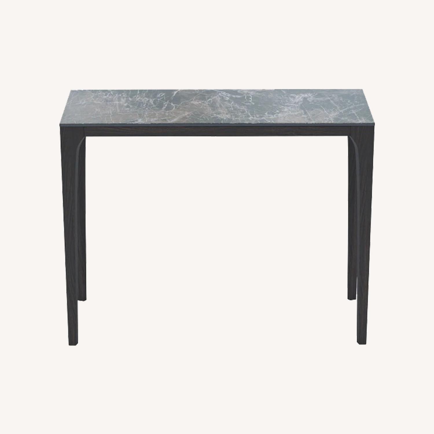 Lazzoni Pietra Showcase Dark Brown Wood Side Table - image-0