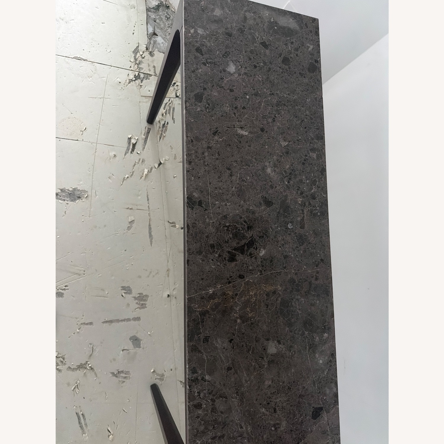 Lazzoni Pietra Showcase Dark Brown Wood Side Table - image-3