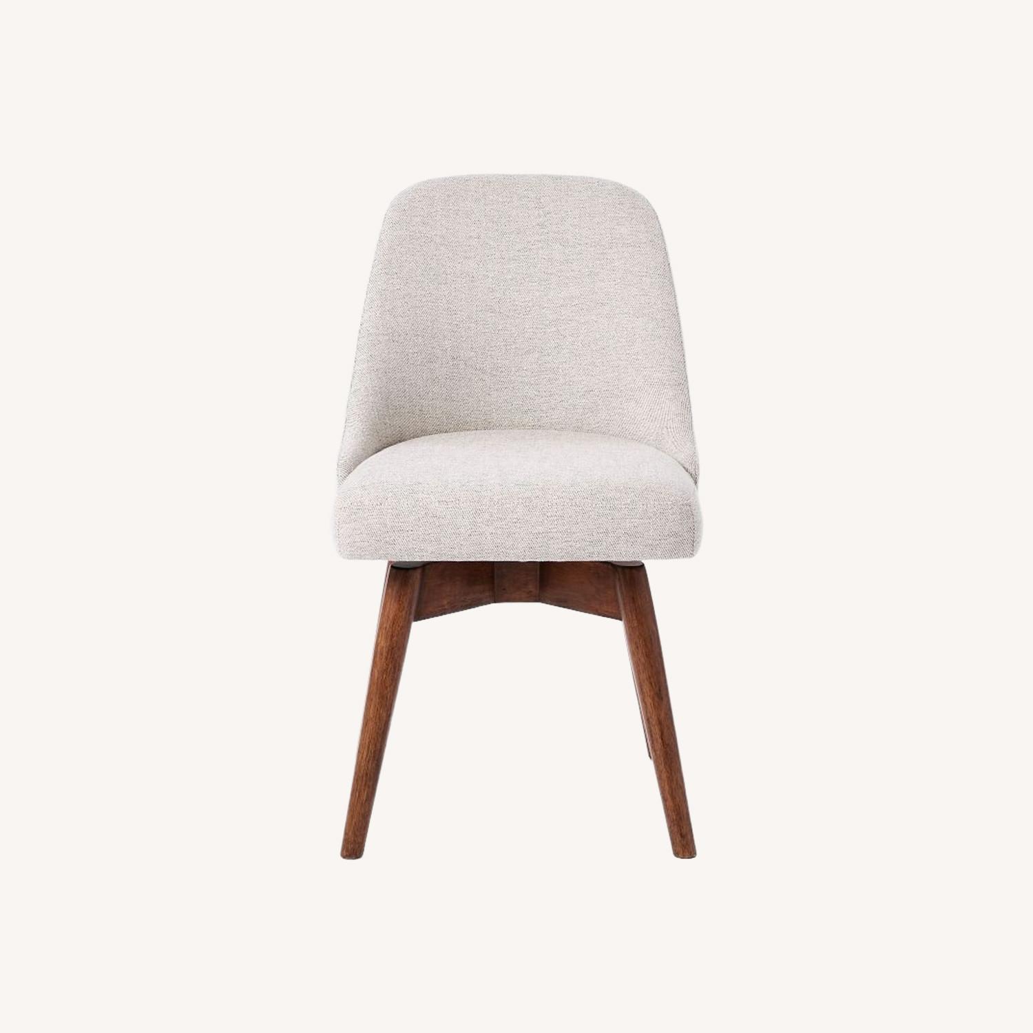 West Elm Light Gray Fabric Office Chair - image-0