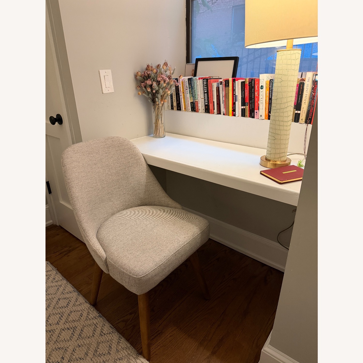 West Elm Light Gray Fabric Office Chair - image-2