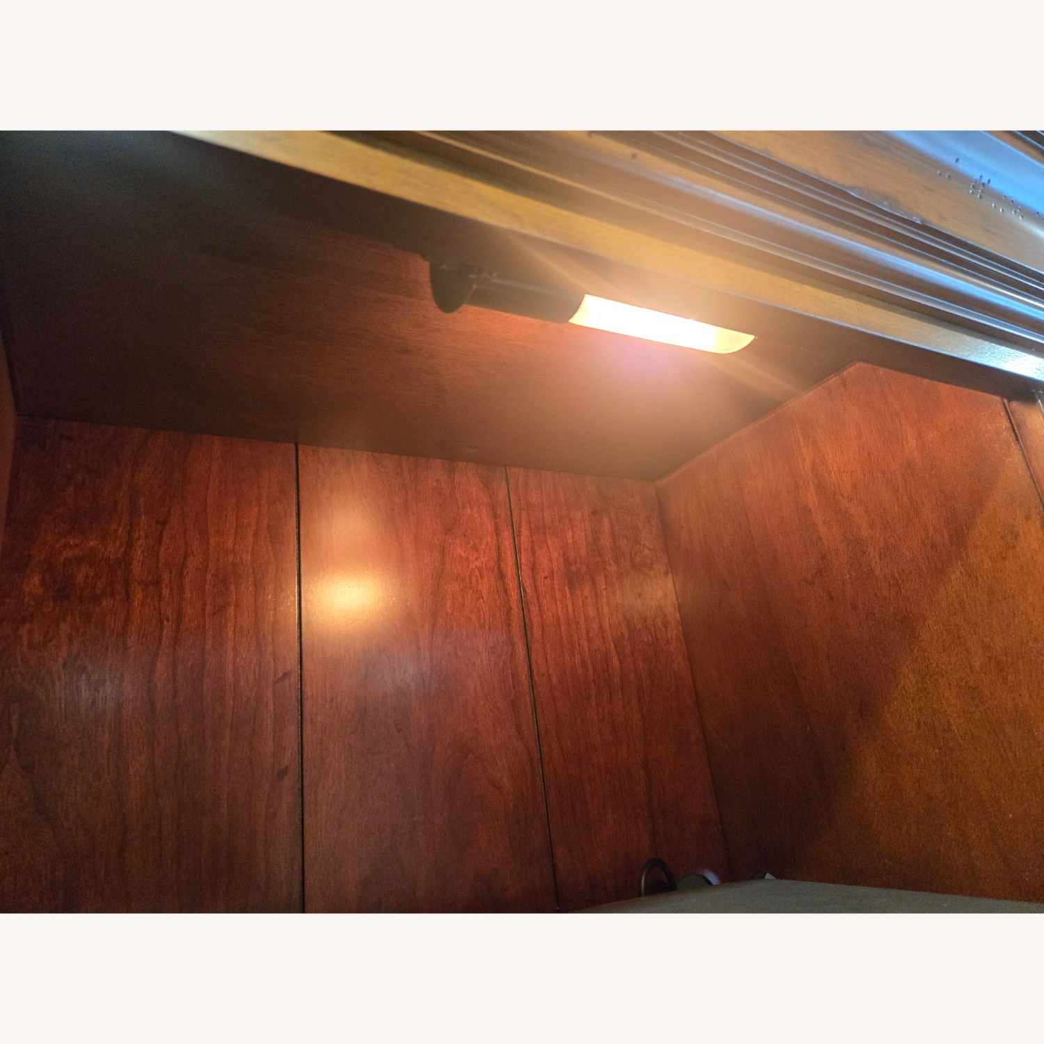 Dark Brown Wood Wall Unit - image-6