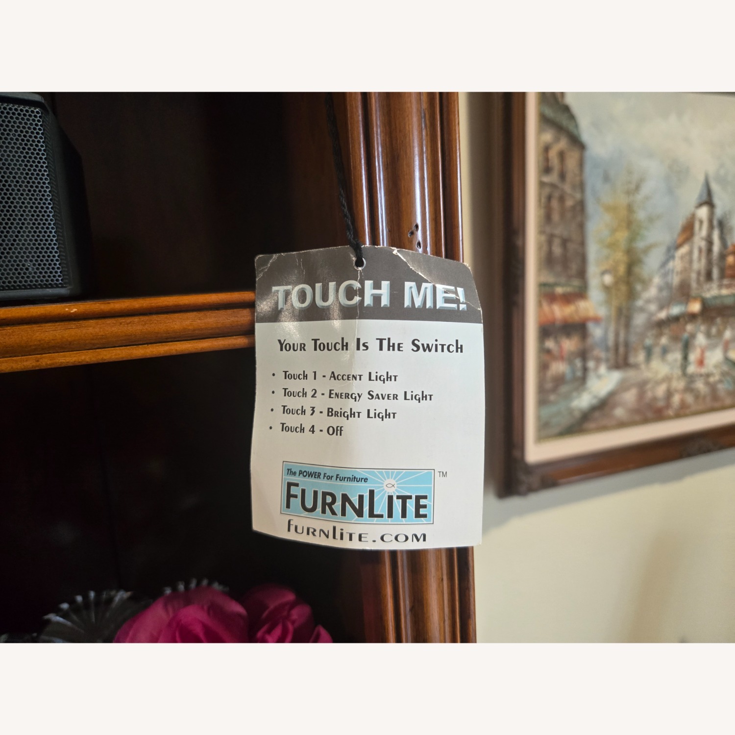 Dark Brown Wood Wall Unit - image-5