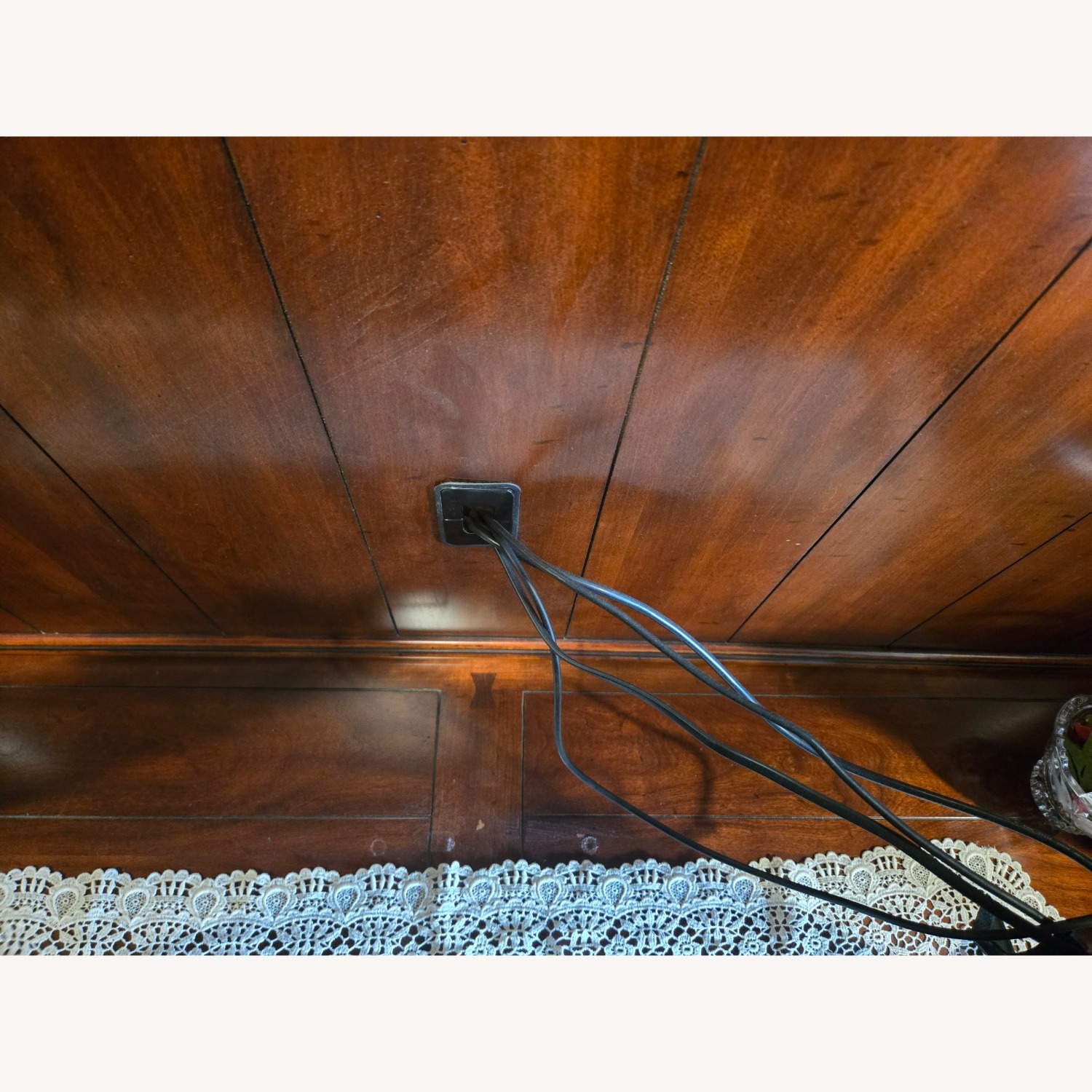 Dark Brown Wood Wall Unit - image-4