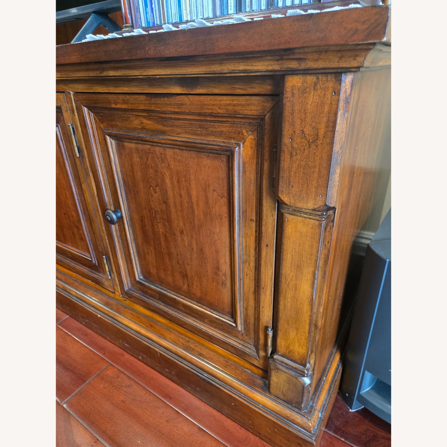 Dark Brown Wood Wall Unit - image-3