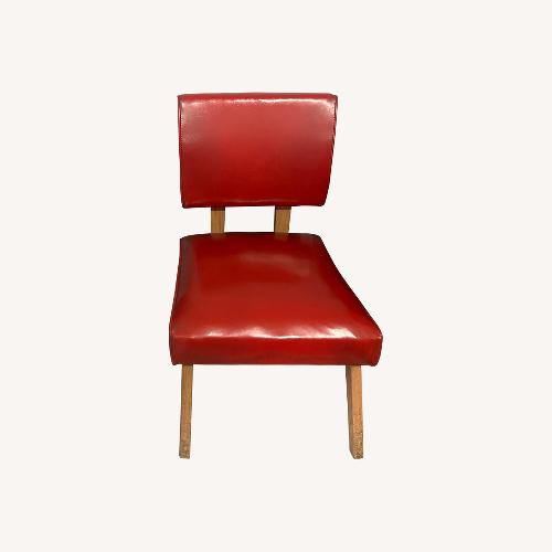 Used Red and Kelly Green Vinyl Accent Chairs for sale on AptDeco