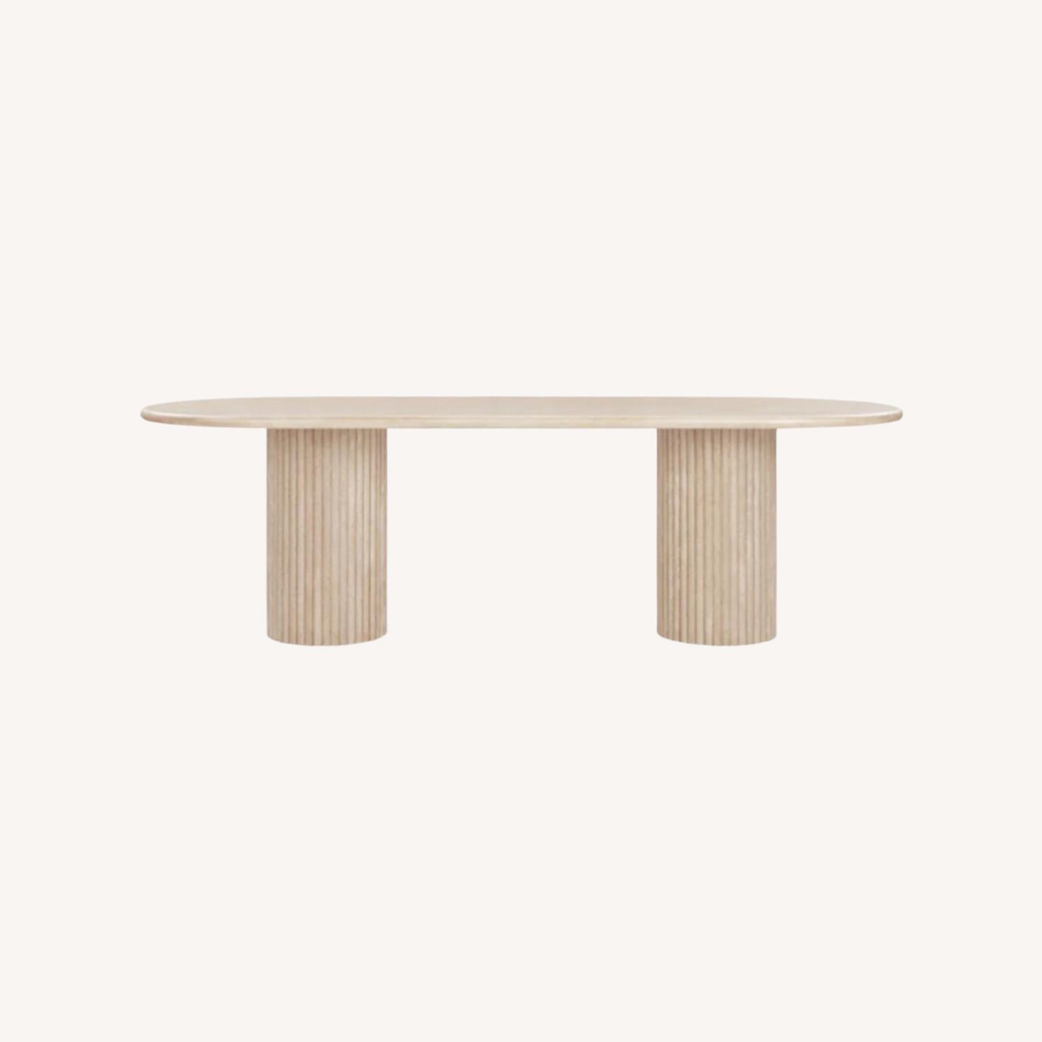  Travertine Dining Table - image-0