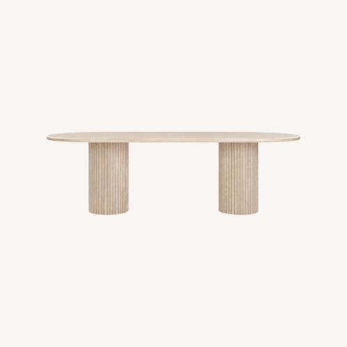 Used  Travertine Dining Table for sale on AptDeco