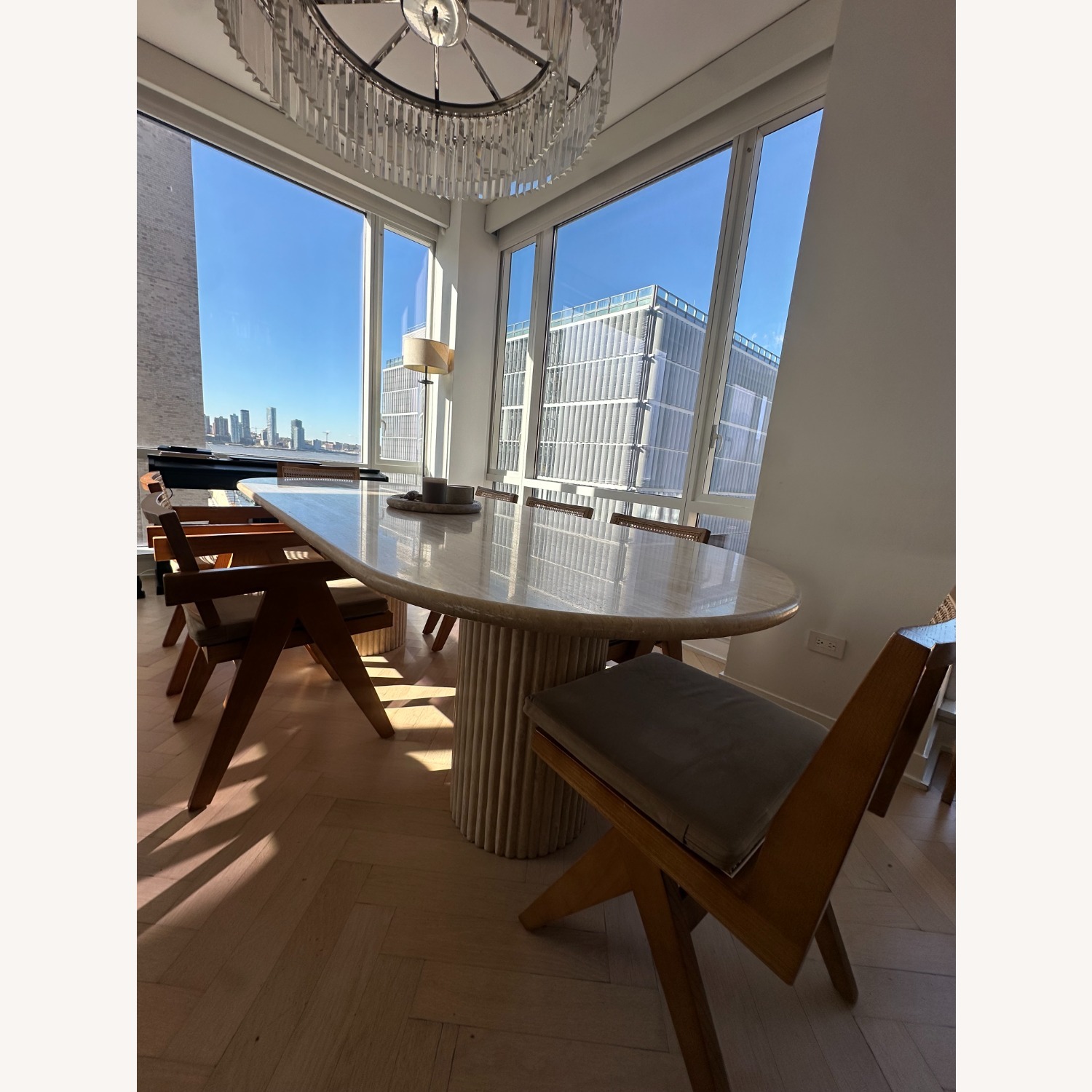  Travertine Dining Table - image-1