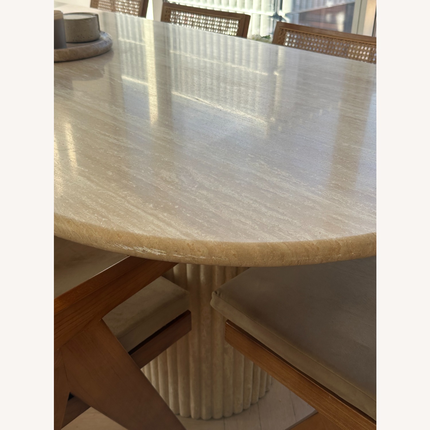  Travertine Dining Table - image-3