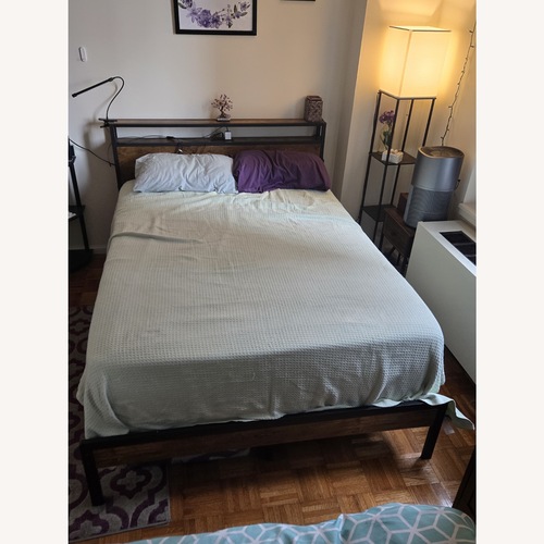 Used Dark Brown Wood Full Bed for sale on AptDeco