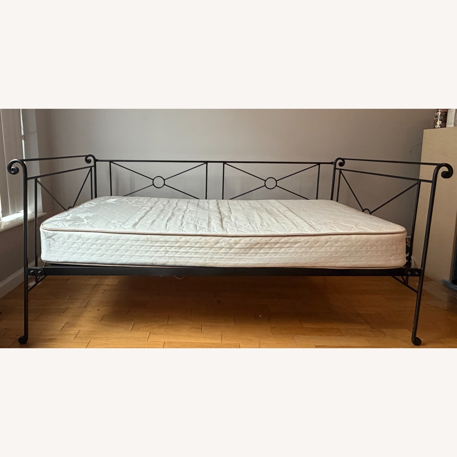 Charles P. Rogers Campaign Black Iron Twin Bed - image-1