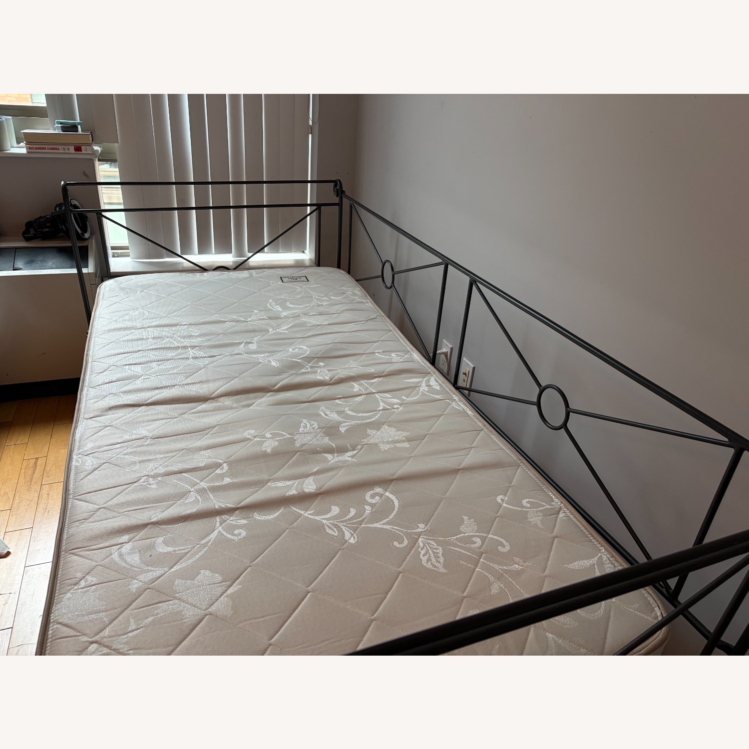 Charles P. Rogers Campaign Black Iron Twin Bed - image-3