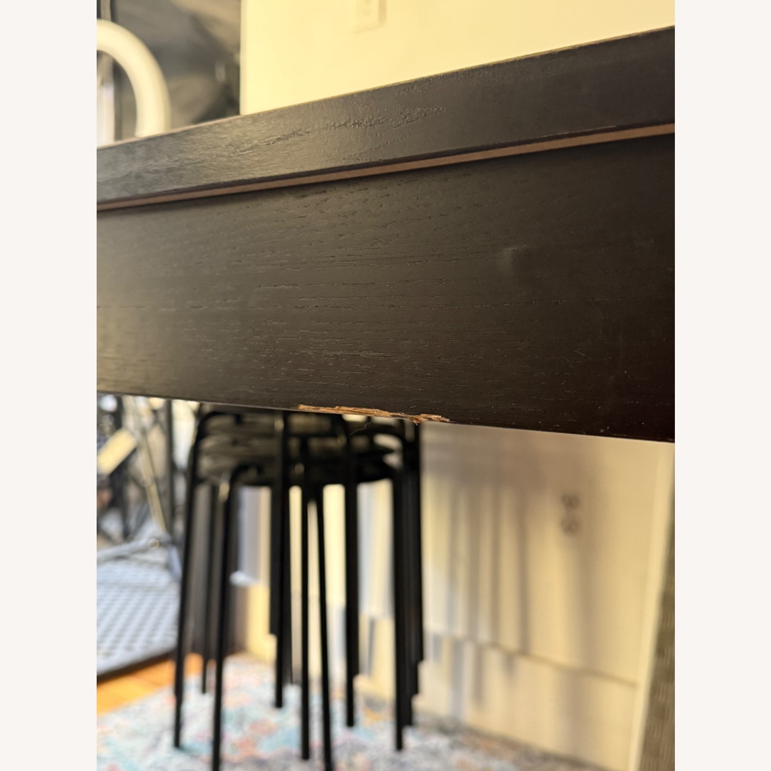 IKEA Bjursta Black Wood Dining Table - image-3