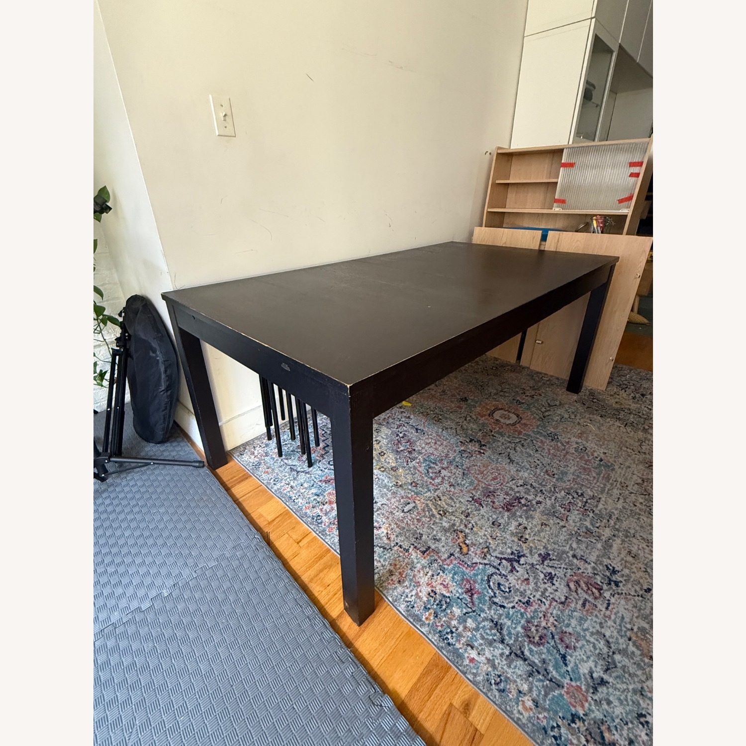 IKEA Bjursta Black Wood Dining Table - image-1