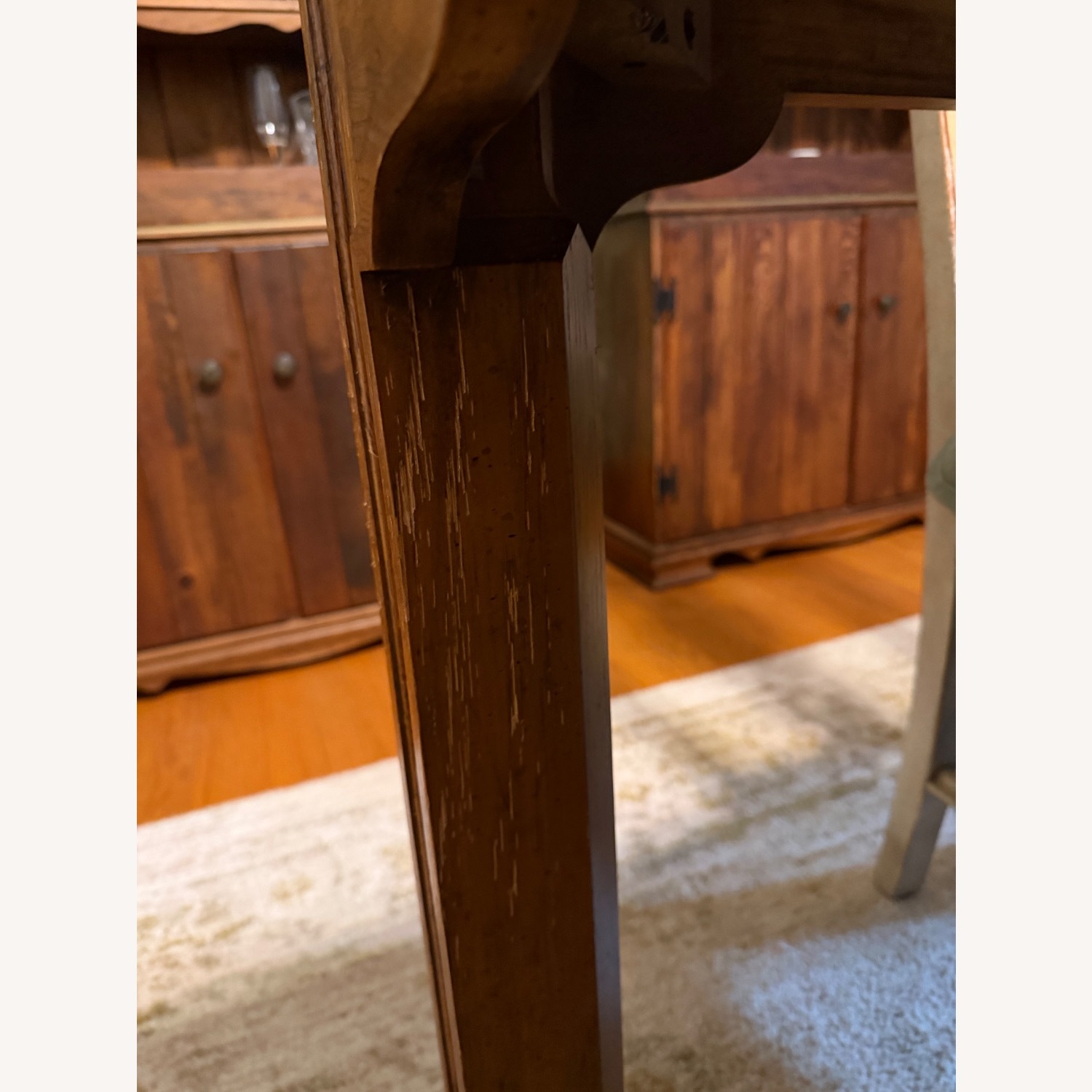 Drexel Light Brown Wood Dining Table and Chairs - image-3