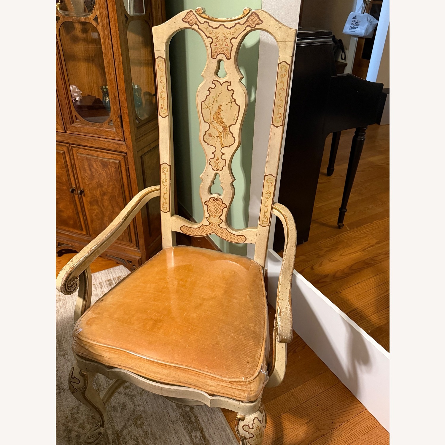 Drexel Light Brown Wood Dining Table and Chairs - image-6