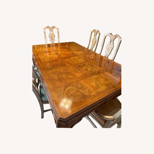 Used Drexel Light Brown Wood Dining Table and Chairs for sale on AptDeco