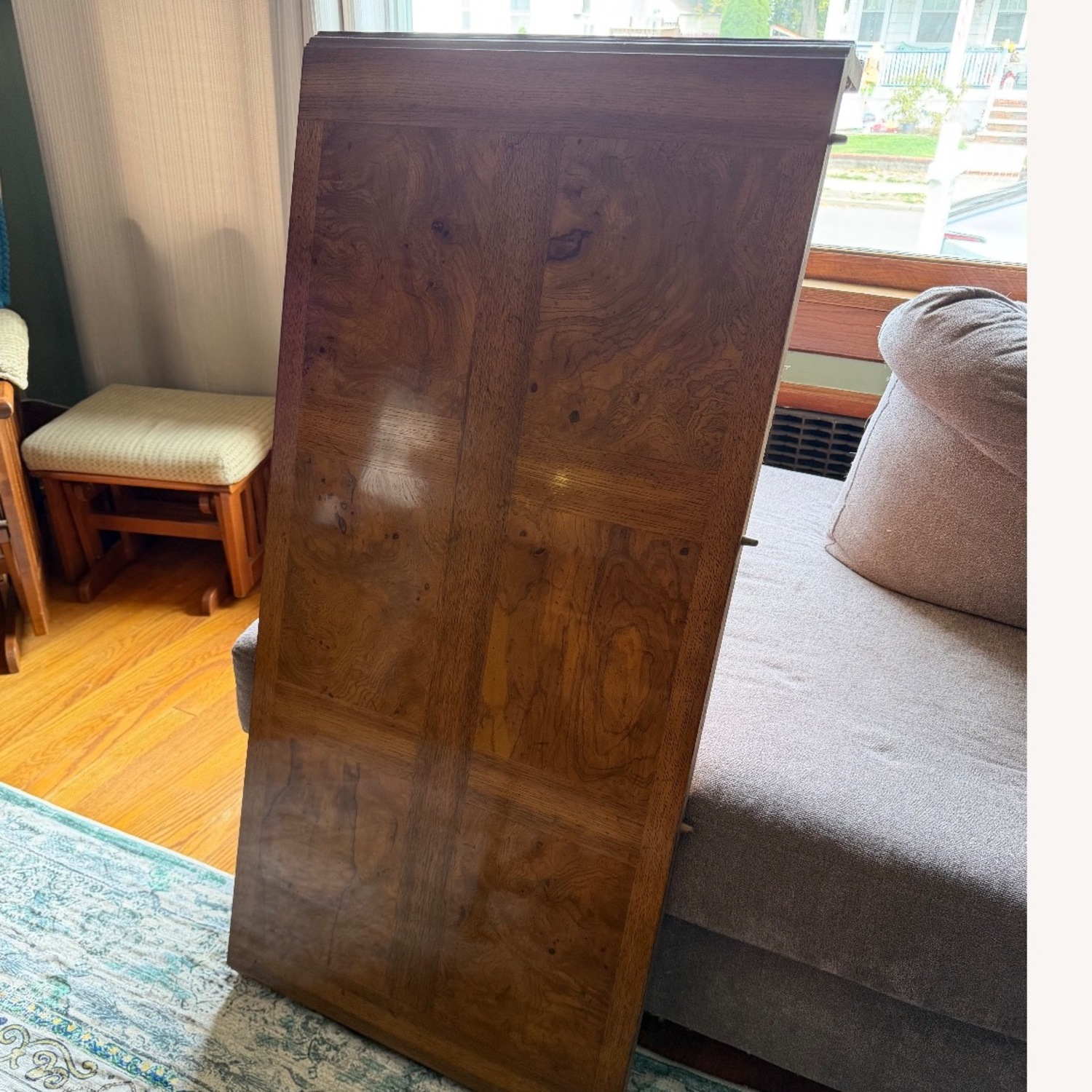 Drexel Light Brown Wood Dining Table and Chairs - image-8