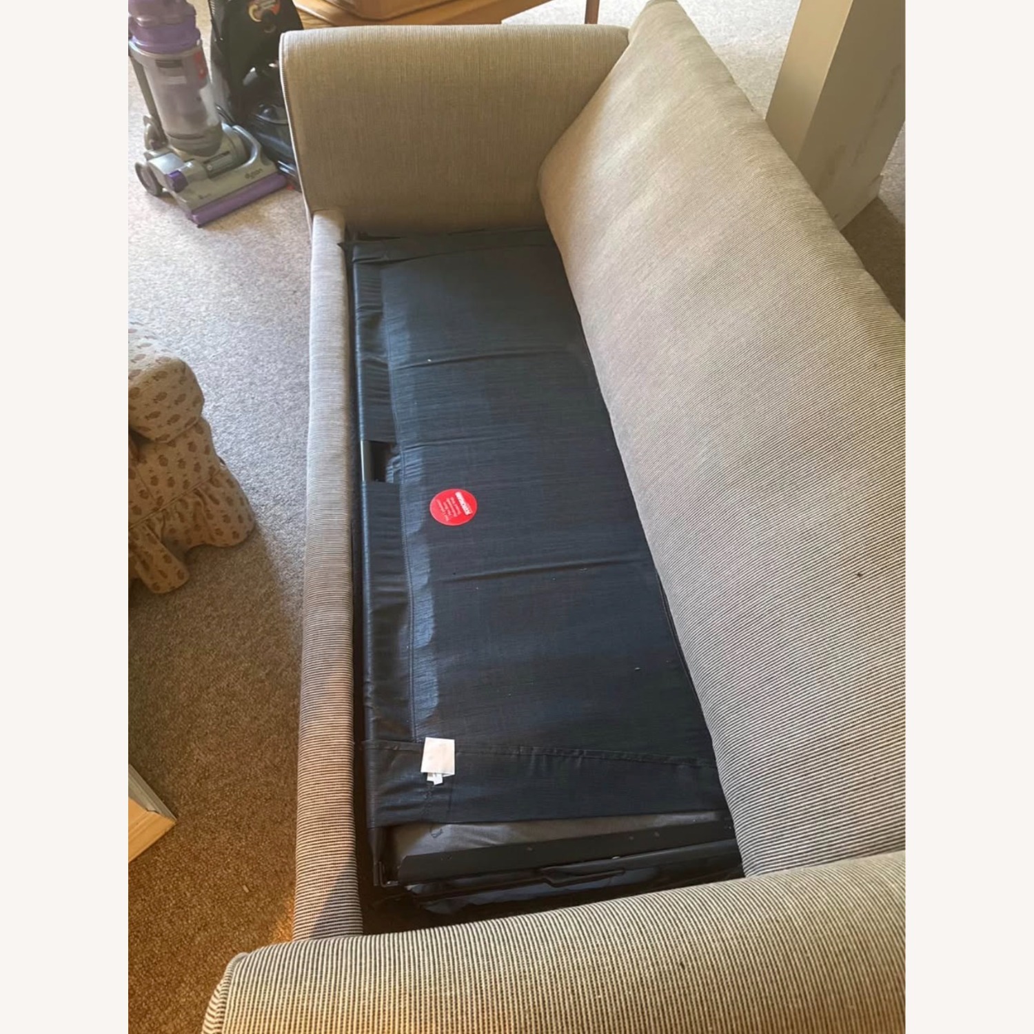 Light Brown Fabric Sleeper Sofa - image-3