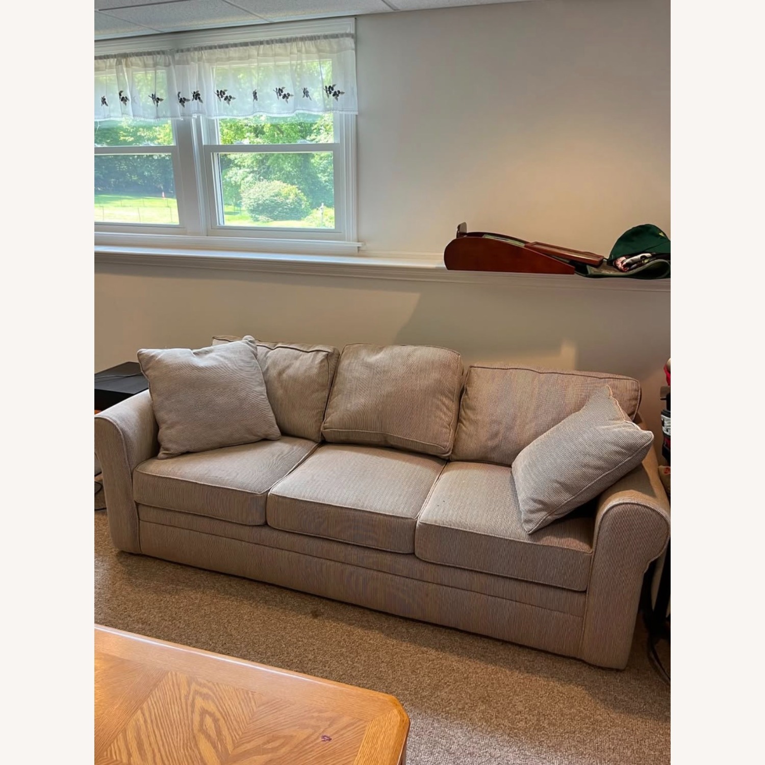 Light Brown Fabric Sleeper Sofa - image-2