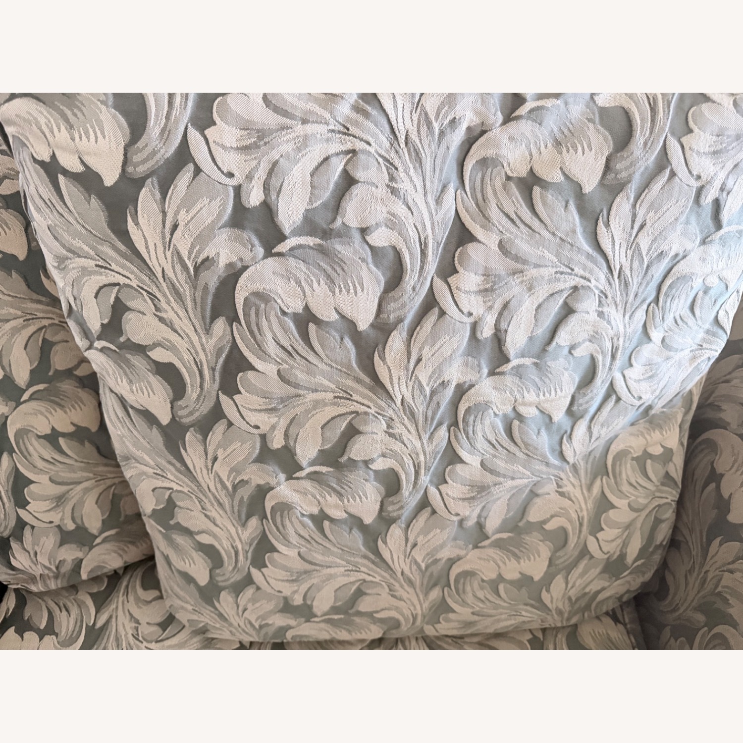 Green Brocade Fabric Chair and a Half - image-3