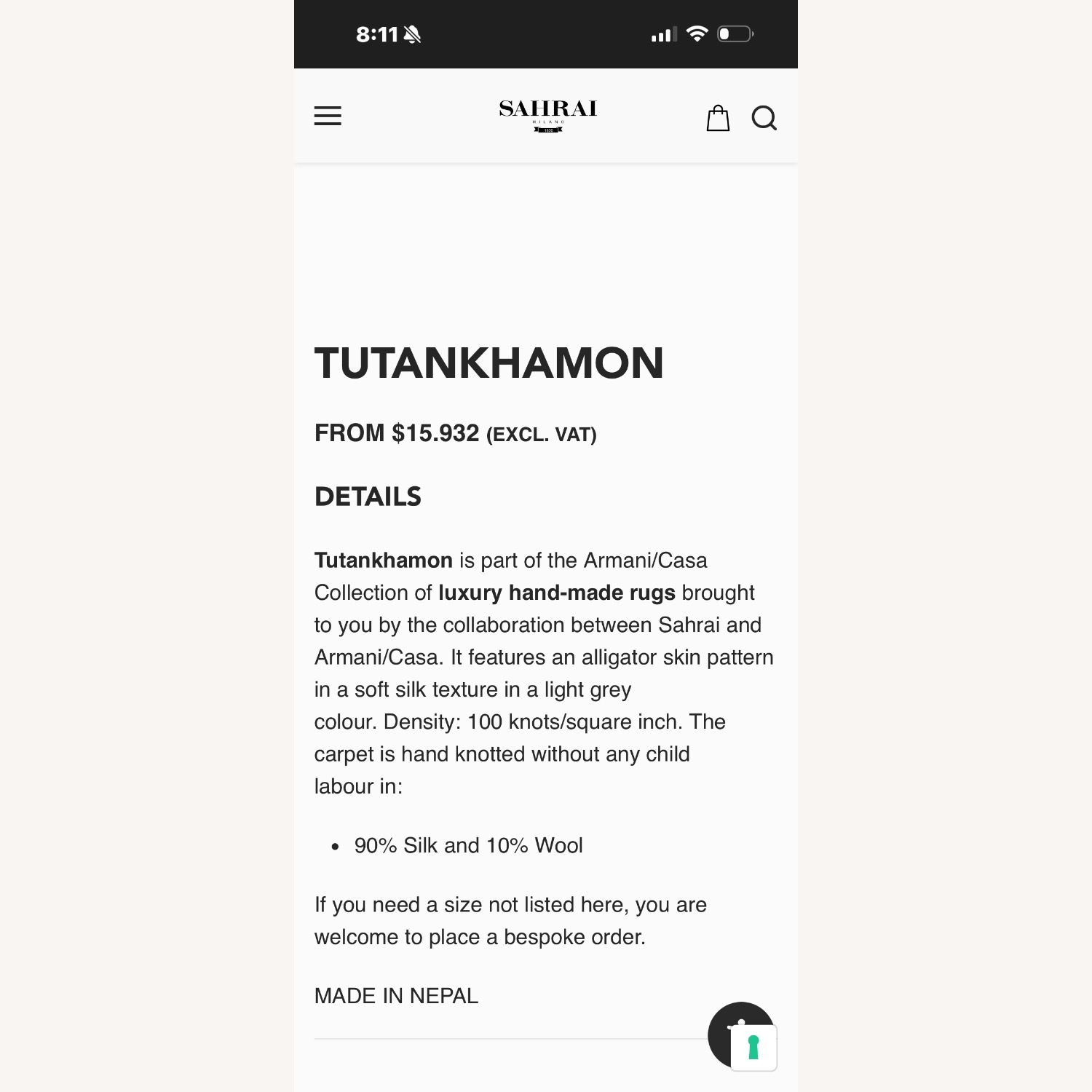 Armani Casa Tutankhamon Dark Brown Area Rug 12' x 15' - image-6