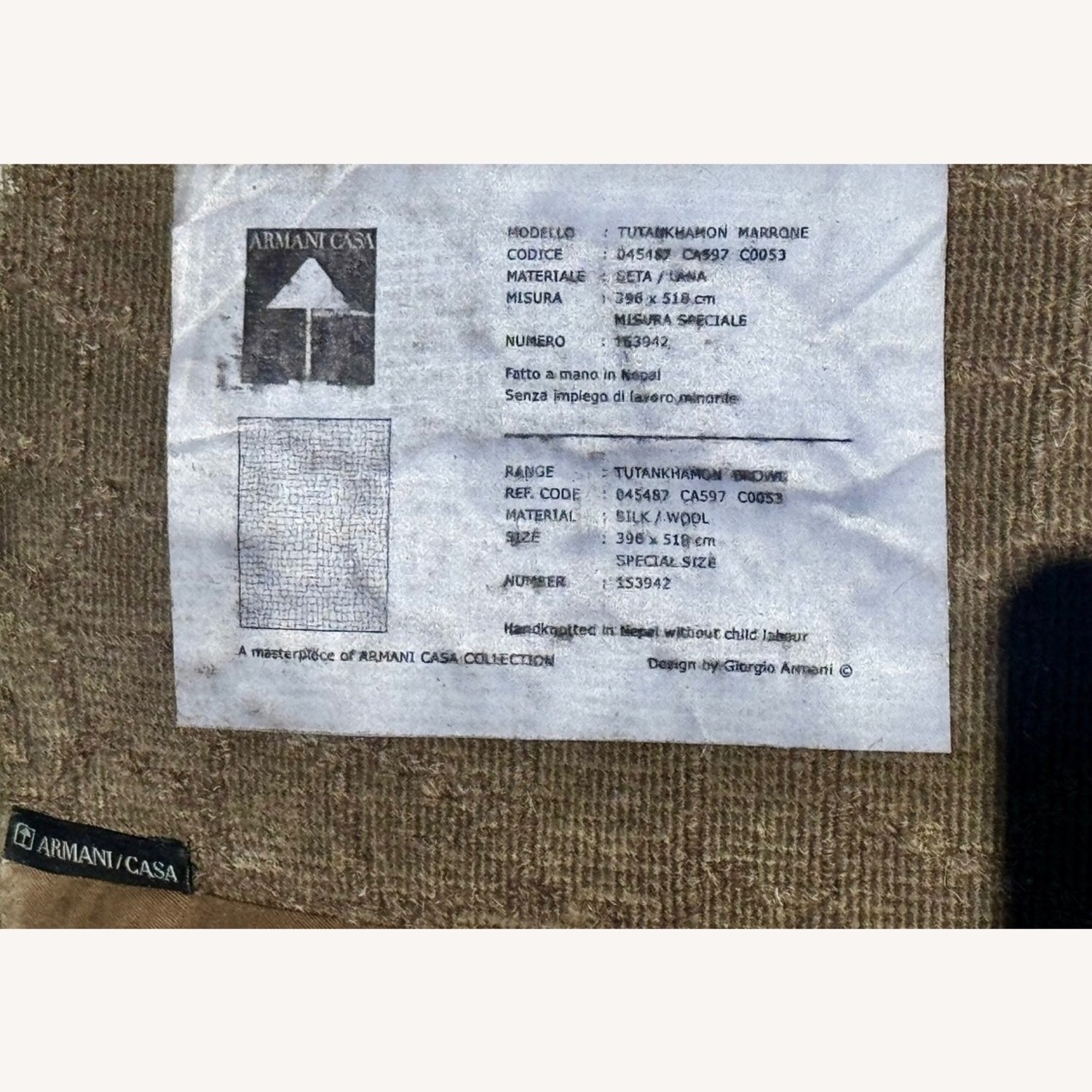 Armani Casa Tutankhamon Dark Brown Area Rug 12' x 15' - image-7