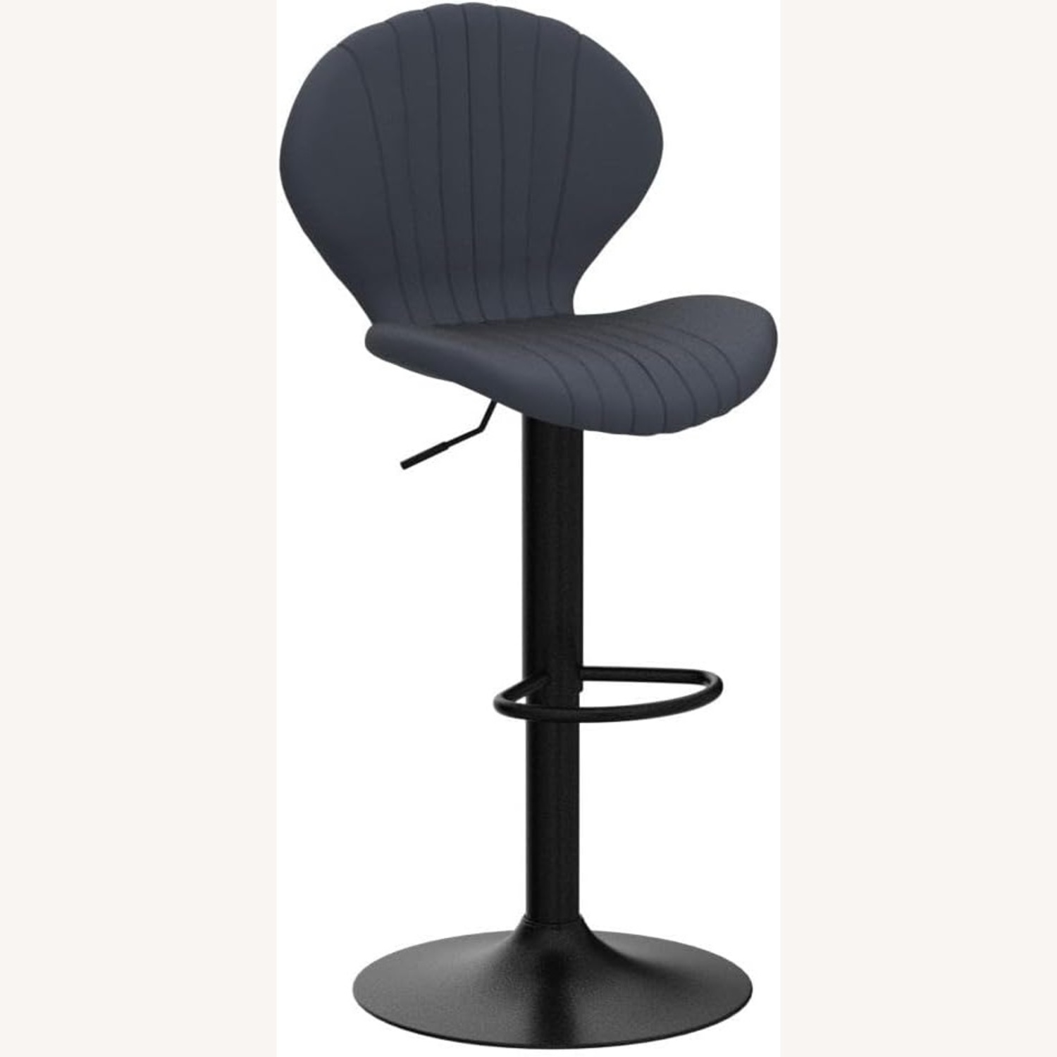 Amazon Dark Gray Faux Leather Stools - image-5