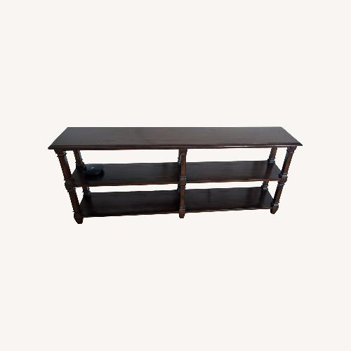 Used Dark Brown Wood Side Table for sale on AptDeco