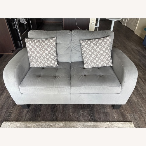 Used Light Gray Fabric 2 Seater Sofa for sale on AptDeco