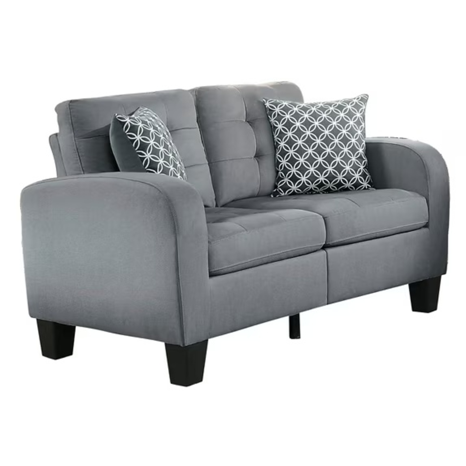 Light Gray Fabric 2 Seater Sofa - image-4
